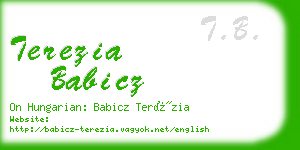 terezia babicz business card